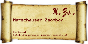 Marschauser Zsombor névjegykártya